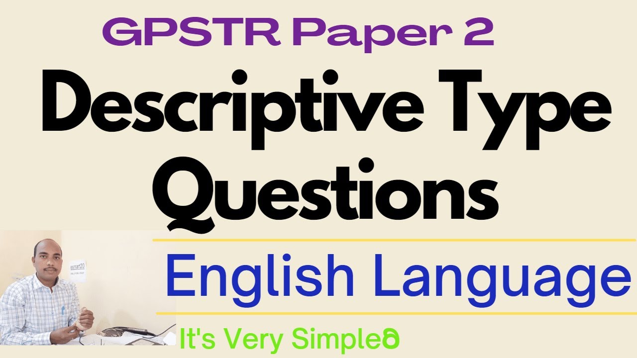 English Descriptive Type Questions | GPSTR Paper 2 | Writing Tips | CET |