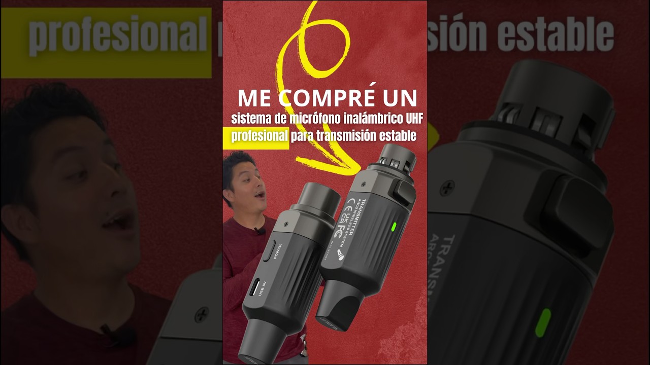 Sistema inal&aacute;mbrico para micr&oacute;fono 🎤🛜 convierte cualquier micr&oacute;fono en inal&aacute;mbrico 🛜