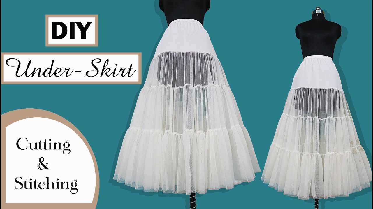 DIY Underskirt | How to make Puffy Underskirt | DIY Petticoat | Tulle/Cancan Underskirt