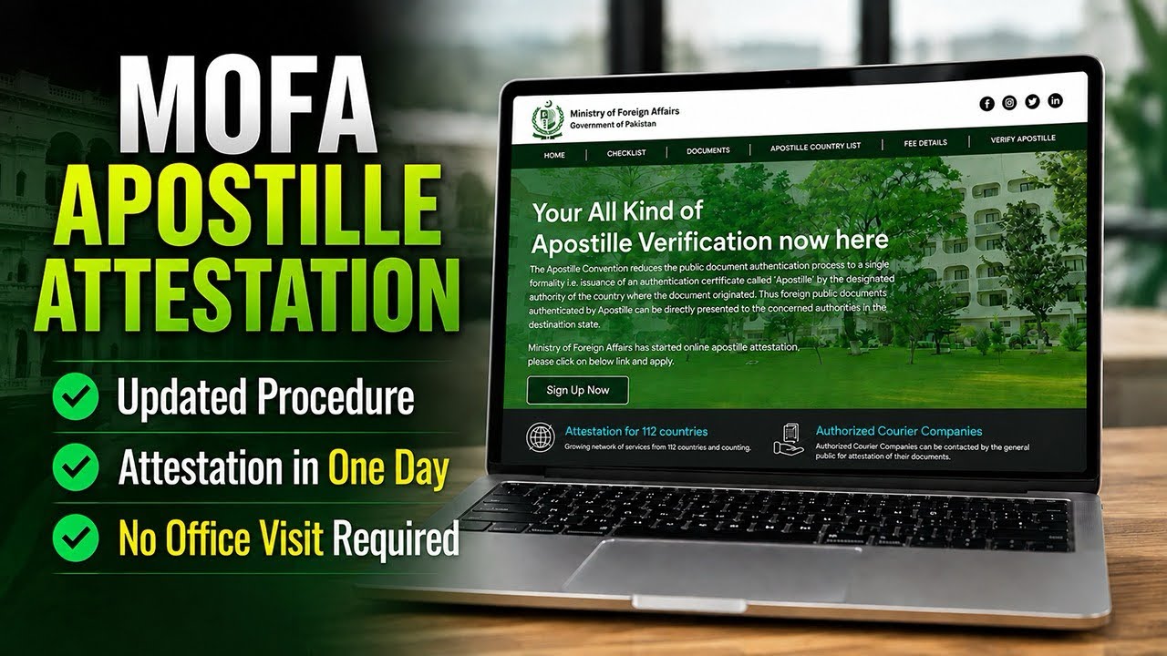 MOFA Apostille Attestation Pakistan 2026 | MOFA Apostille By Courier | MOFA Appostille Appointment