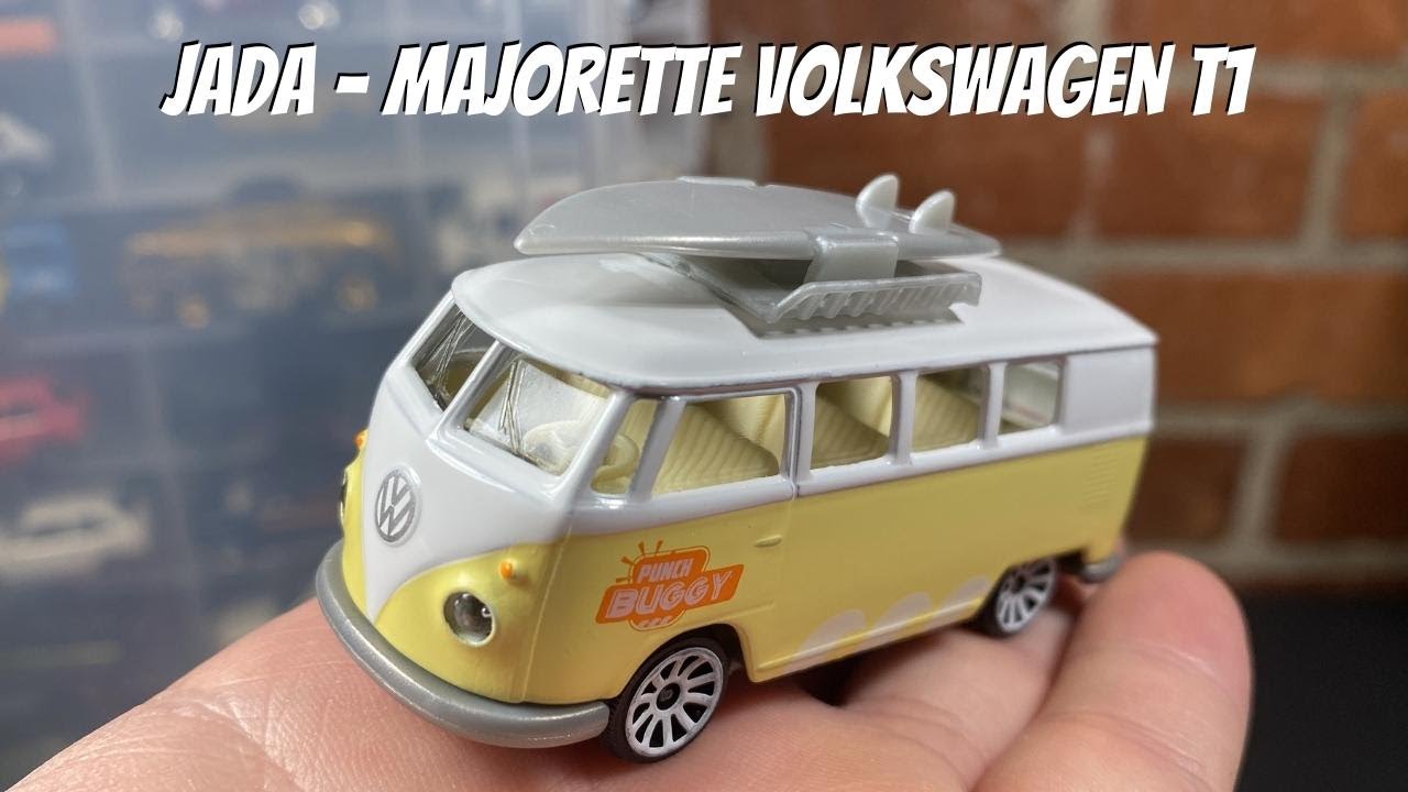 Volkswagen T1 Jada - Majorette Diecast with Roof rack and Surf Board - VW Bus Punch Buggy Slug Bug