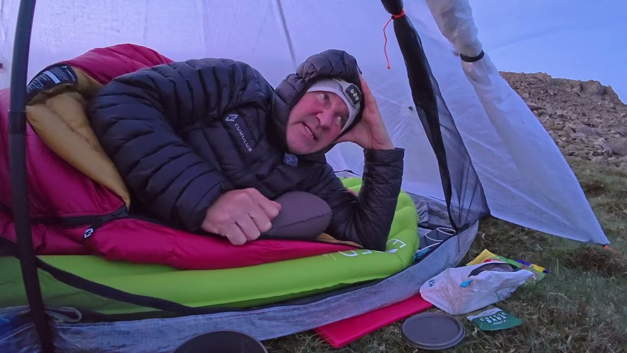 Solo Wild Camp on Englands Highest Mountain Scafel Pike+Chat about Cumulus Custom Made sleeping bag