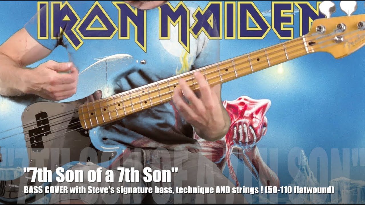 7th SON OF A SEVENTH SON   Iron Maiden   Bass Cover with Steve's signature bass, technique & strings