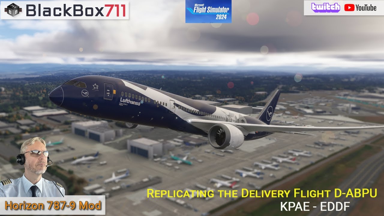 B787-9 Horizon - Lufthansa 100th anniversary livery | Replicaiting delivery flight | KPAE to EDDF 2