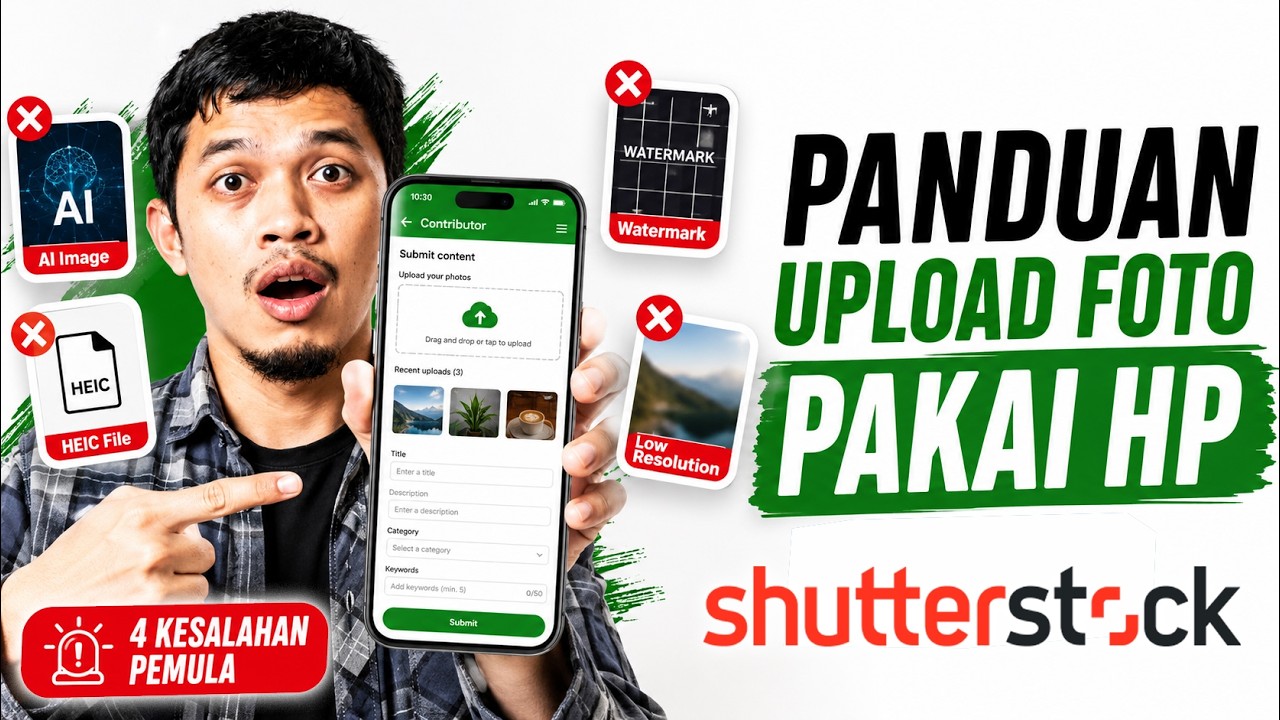 Cara Upload Foto ke Shutterstock Lewat HP | Tutorial Terbaru 2026