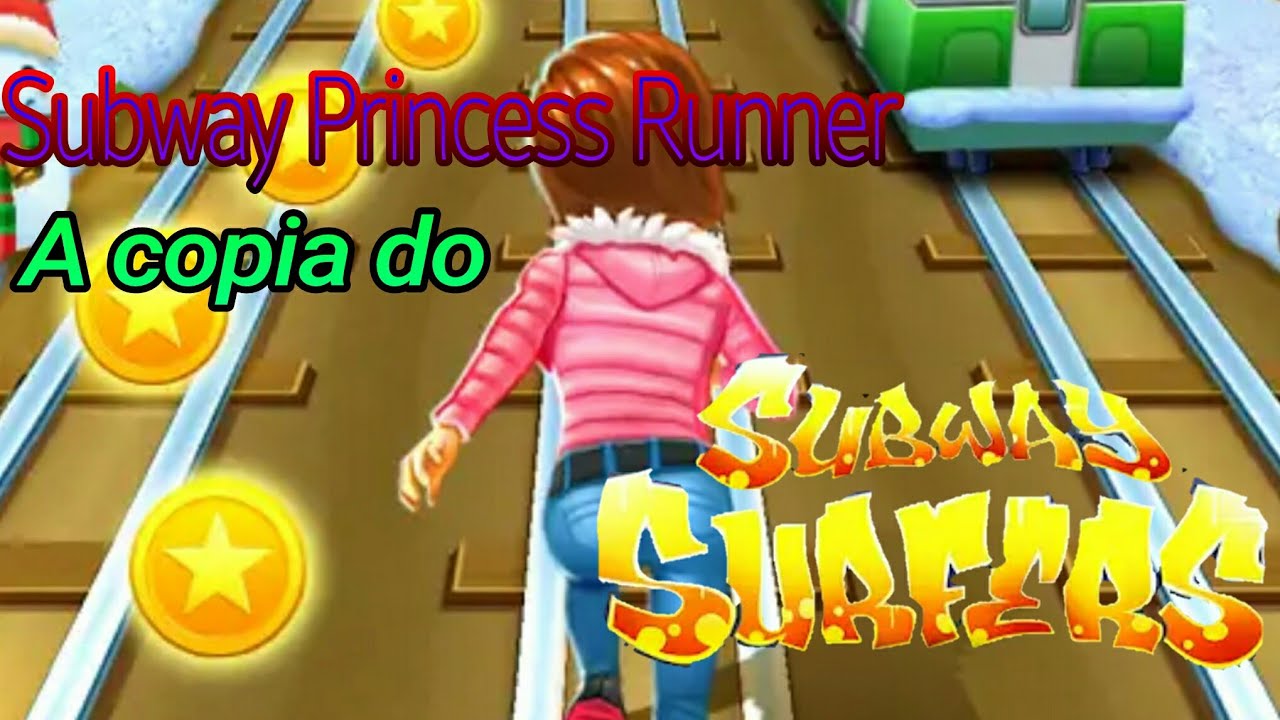 Game Play Jogando Subway Princess Runner a copia do Subway Surfers