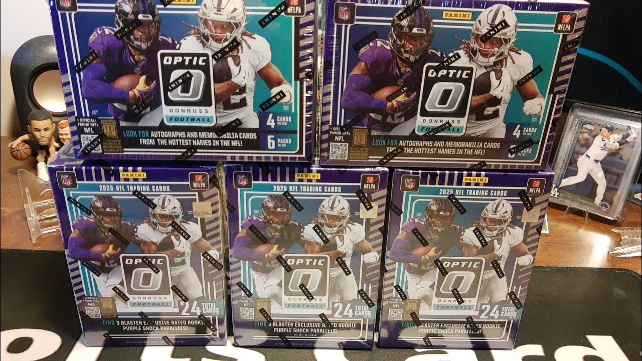 RETAIL REVIEW.. 2025 NFL Optic Walmart version. 5 blaster rip. Searching for downtowns & top Rookies
