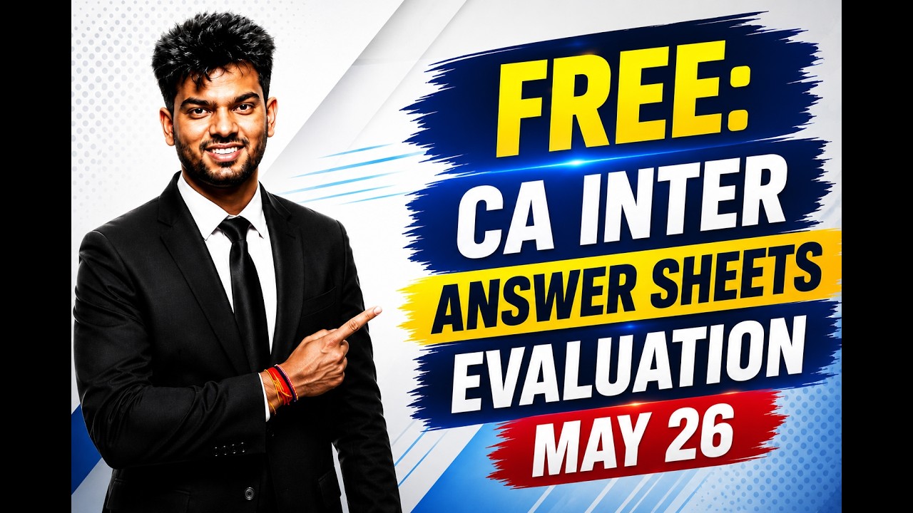 FREE : CA Inter answer sheet Evaluation |  Sandeep sir | May 26 results