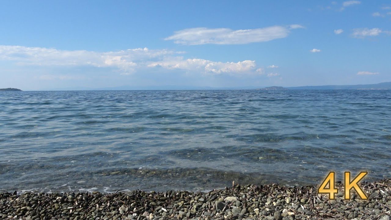 Greece Thessaloniki crashing waves 4K