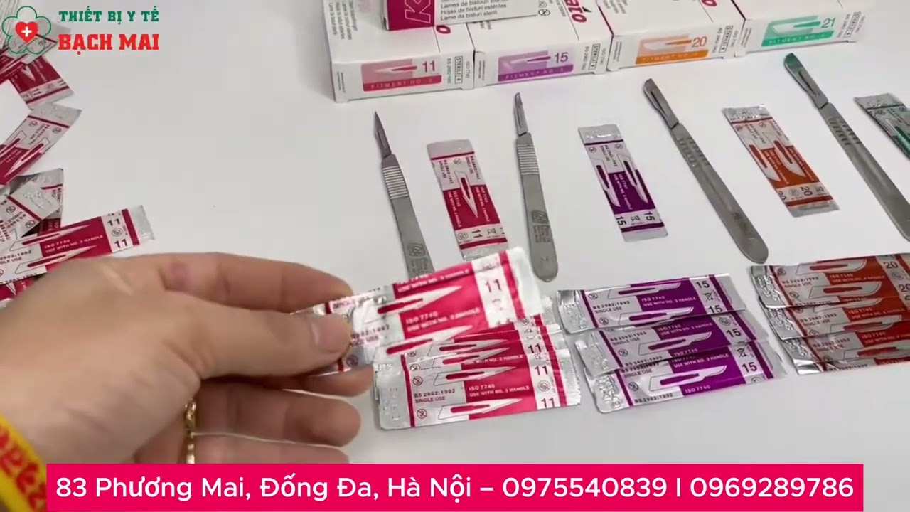 Lưỡi Dao Mổ KIATO 11, 15, 20, 21   Hộp 100 chiếc