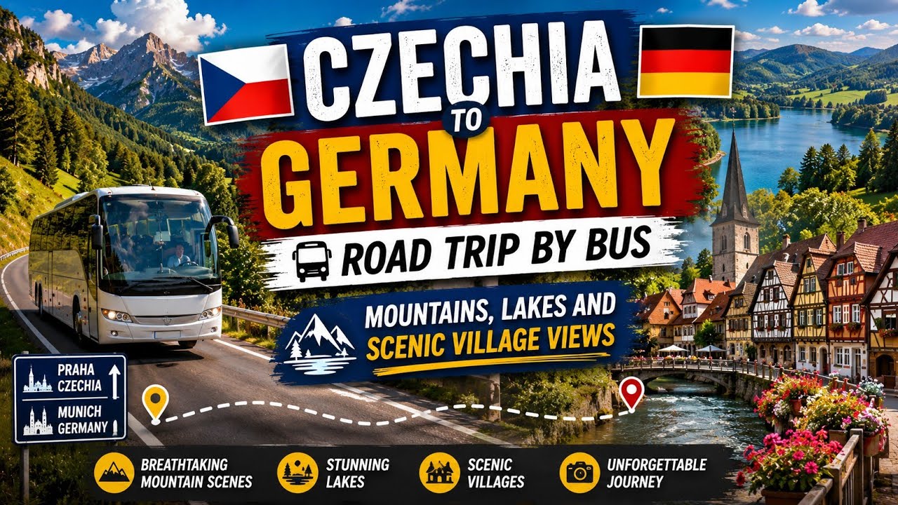 Prague to Germany Road Trip by Bus 🇨🇿➡️🇩🇪 | Mountains, Lakes & Scenic Villages #ParmBhupi 