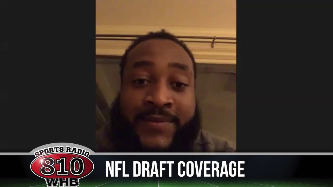 Chiefs offensive lineman Lucas Niang addresses the media following the #NFLDraft