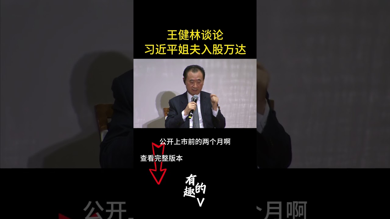 王健林：习近平姐夫入股万达始末