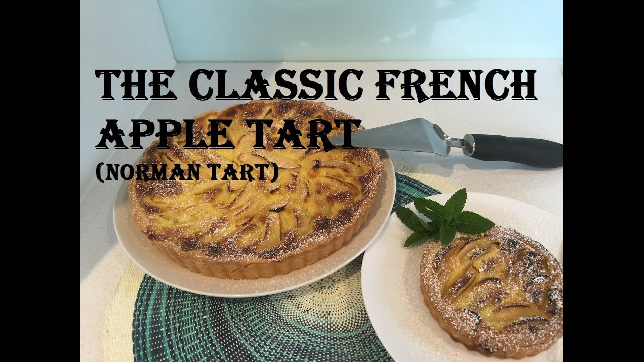 Normandy style apple tart (known as Norman tart)