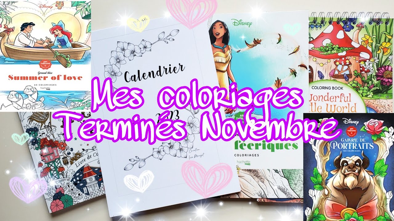 Mes coloriages terminés:  Novembre  et présentation du calendrier de Leen Margot.
