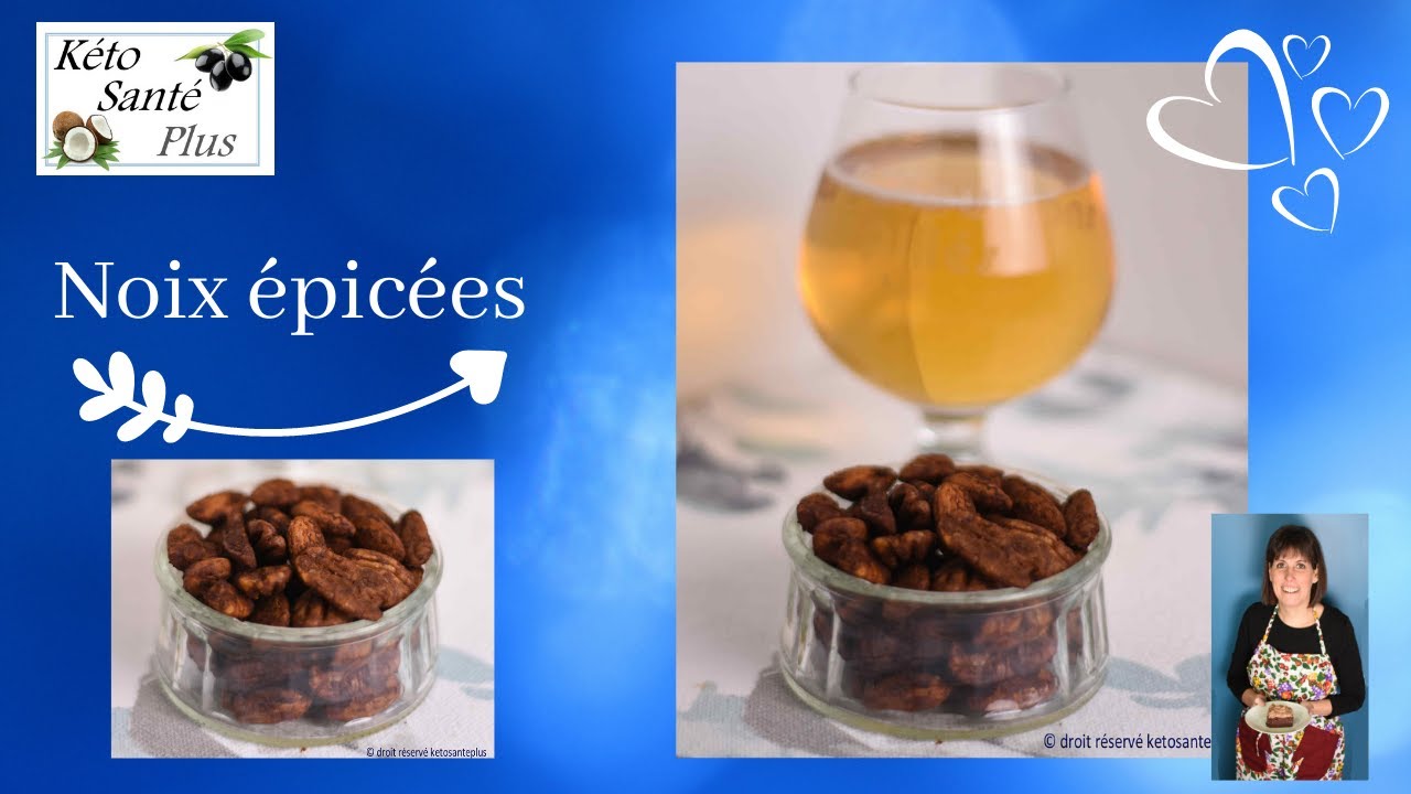 Noix épicées et fumées faible en glucides (amandes et pacanes)