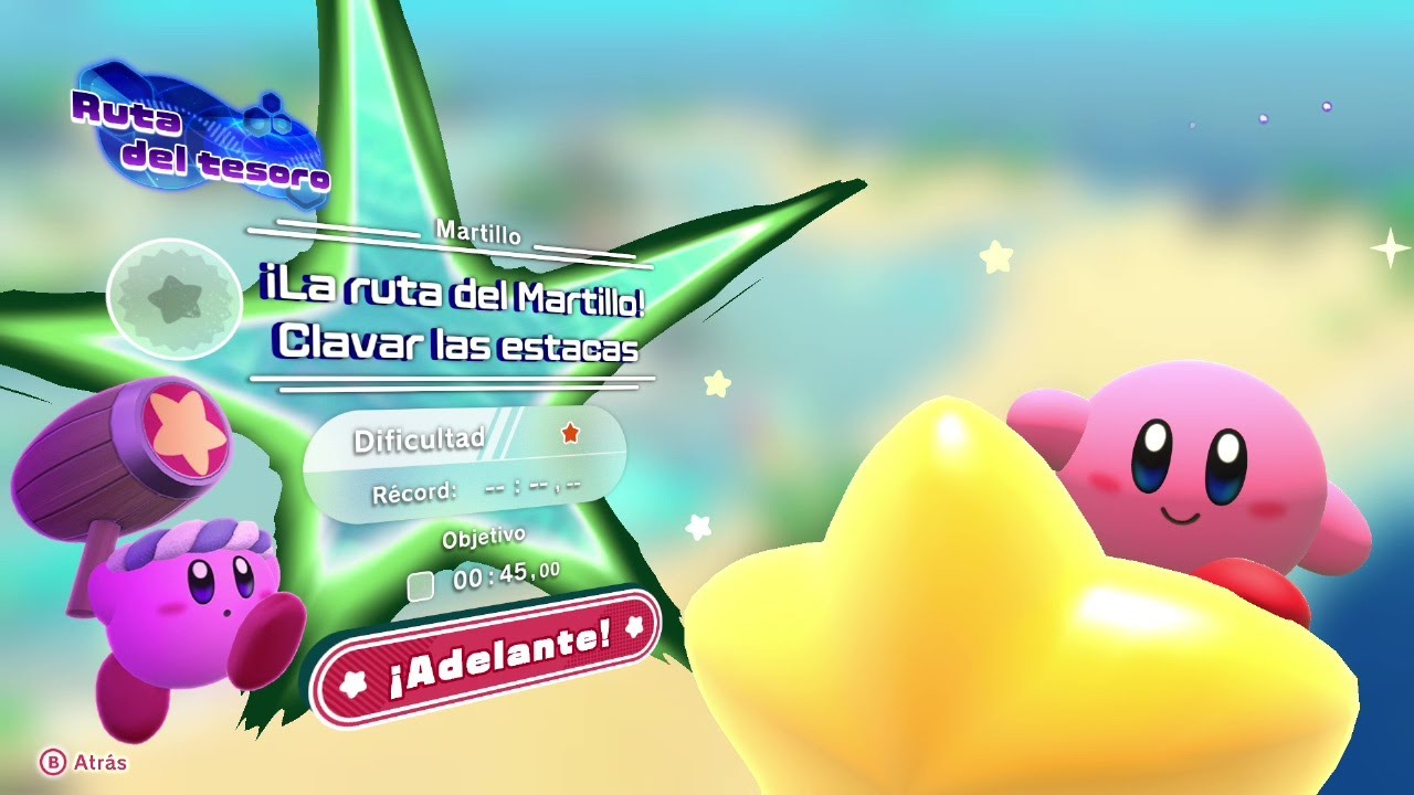Rutas del tesoro de Eternidad Costera. Kirby y la tierra olvidada