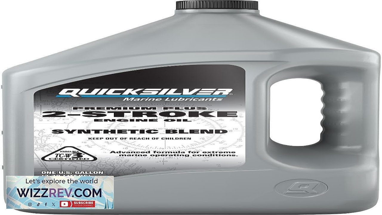Quicksilver Premium Plus 2 Stroke Synthetic Blend Marine Engine Oil 1 Gallon