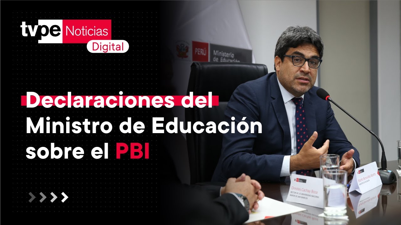 Ministro Benavides: “Fijar el presupuesto de Educación en relación al PBI es un tema delicado”