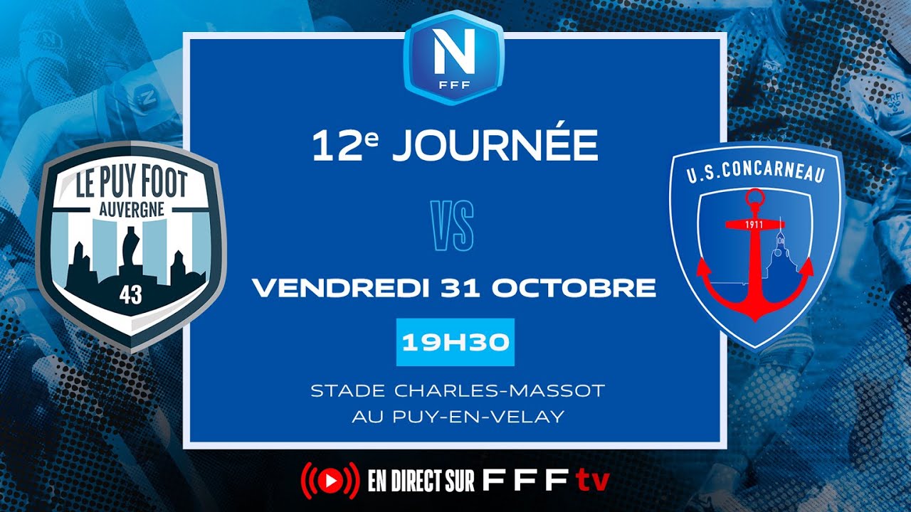 J12 I Le Puy Foot 43 vs US Concarneau en replay I National FFF 2025-2026