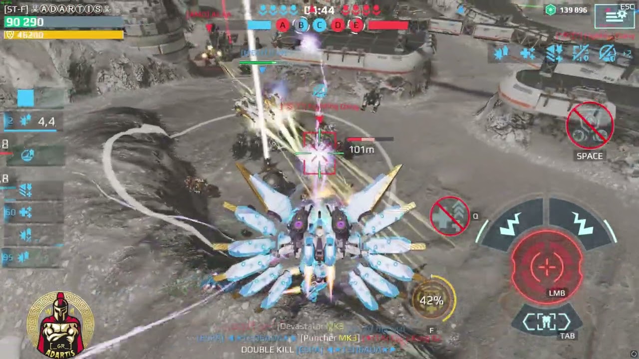 War Robots   STEAM  FIGHTERS [ ST-F ] 14.8  million damage ADARTIS