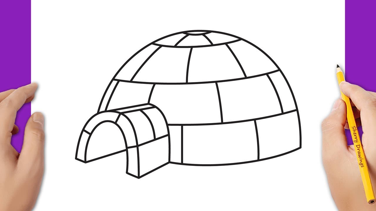 How to draw an igloo