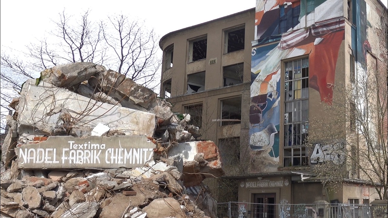 Abriss der Textima in Chemnitz (2025)