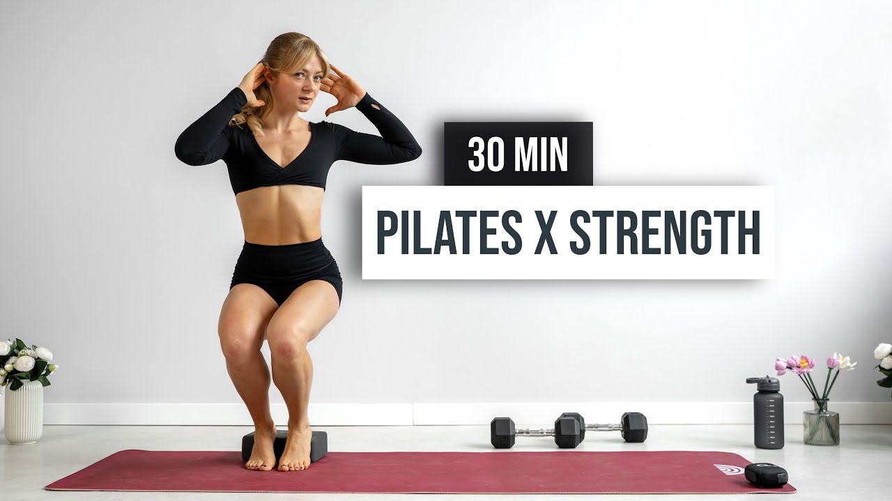 30 MIN PILATES x STRENGTH Workout | Full Body Sculpt (Dumbbells & Mini Band) - Home Workout
