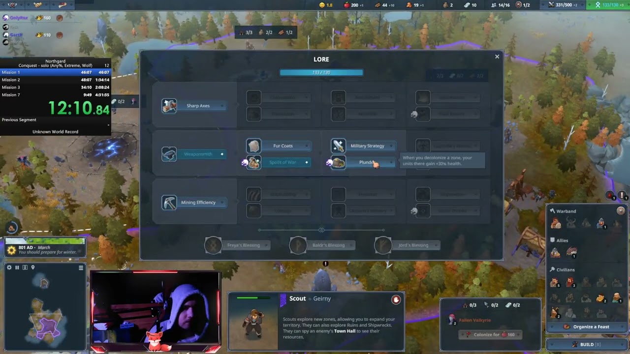 Northgard conquest - speedrun extreme any% Wolf 2.50.20