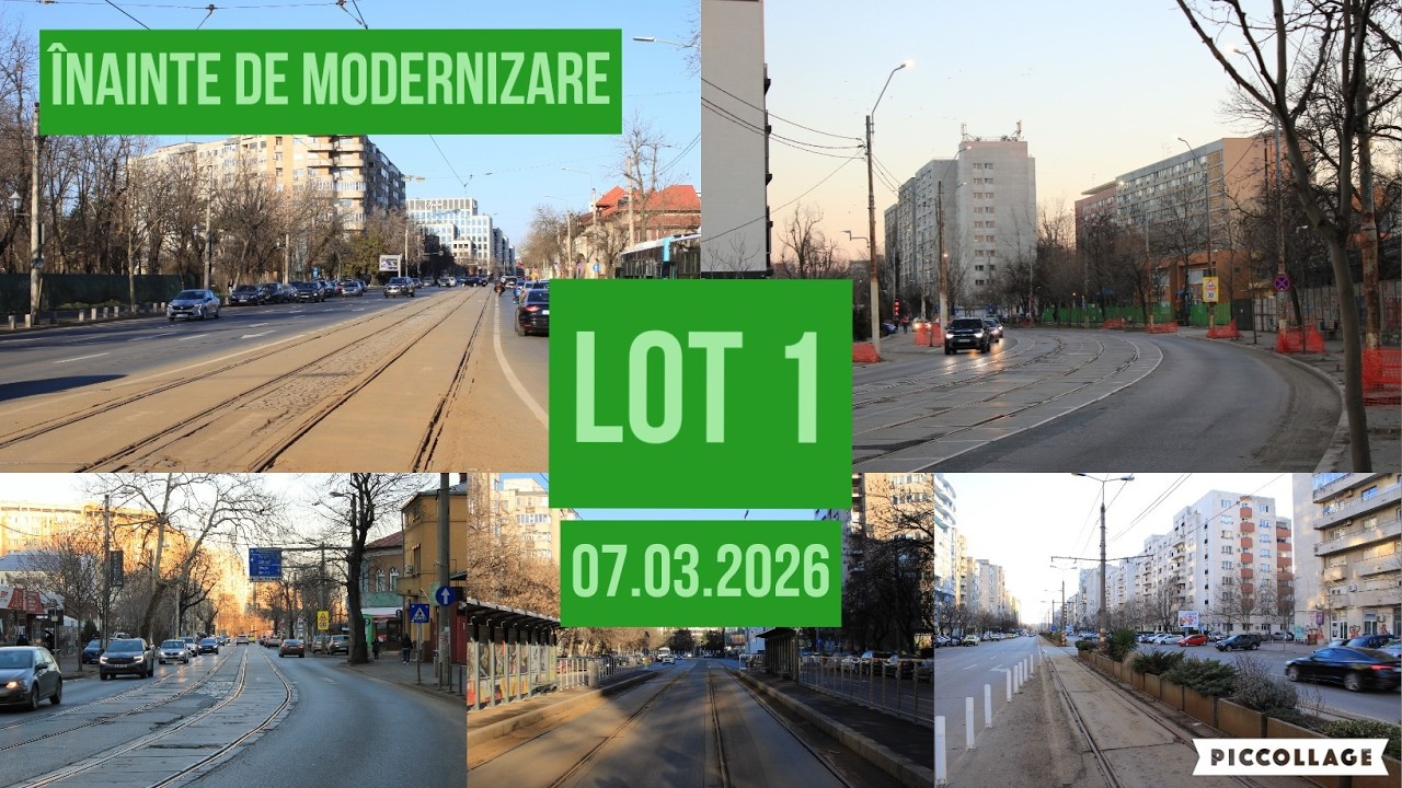 07 martie 2026 - Infrastructura de tramvai din lotul 1 înainte de modernizare