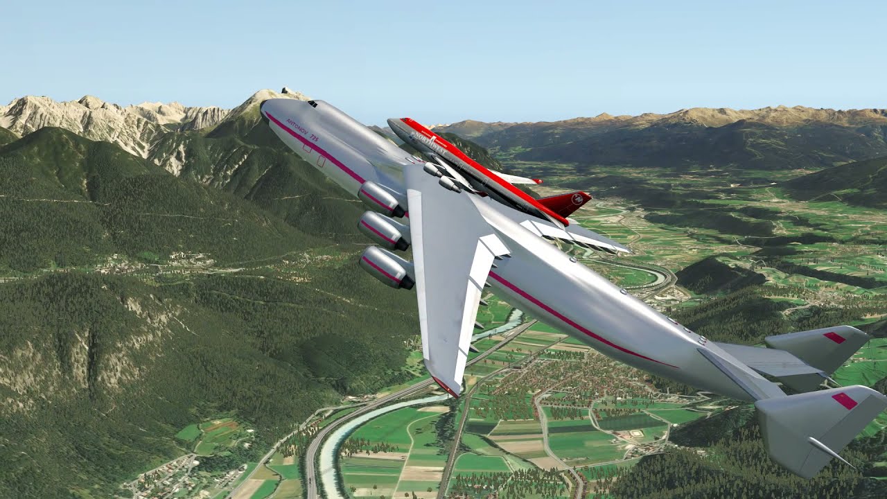World's Biggest Plane, Antonov An-725 , Incredible  EXTREME  Aerobatics,  with a  B-747, in Austria