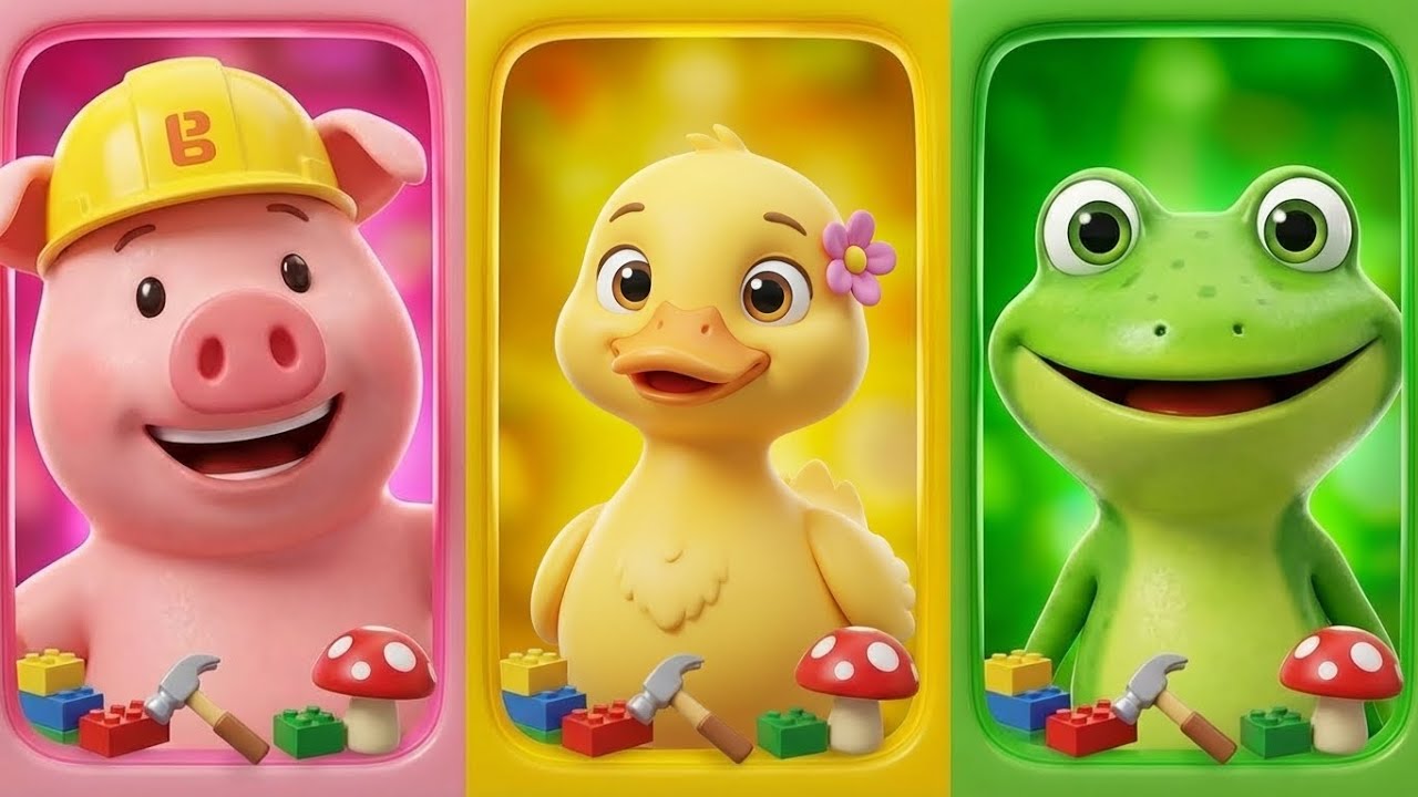 Top Animal Songs for Toddlers 🚜🦆 | Penny Pig & The Builder | Duck & Frog