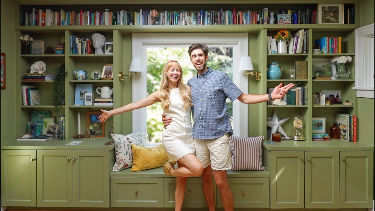 Building our dream home library from start to finish (cozy & chaotic)