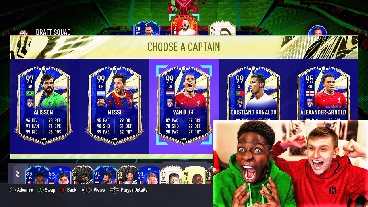 FIFA 21 TOTY FUT DRAFT CHALLENGE vs SV2!!