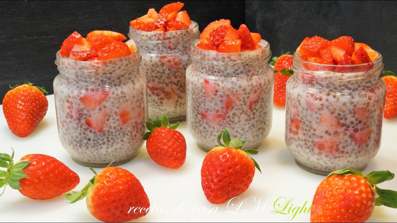 PUDDING DE CHÍA DESAYUNO SALUDABLE SIN AZÚCAR CHÍA PUDDING HEALTHY BREAKFAST IDEA RECETA FÁCIL light