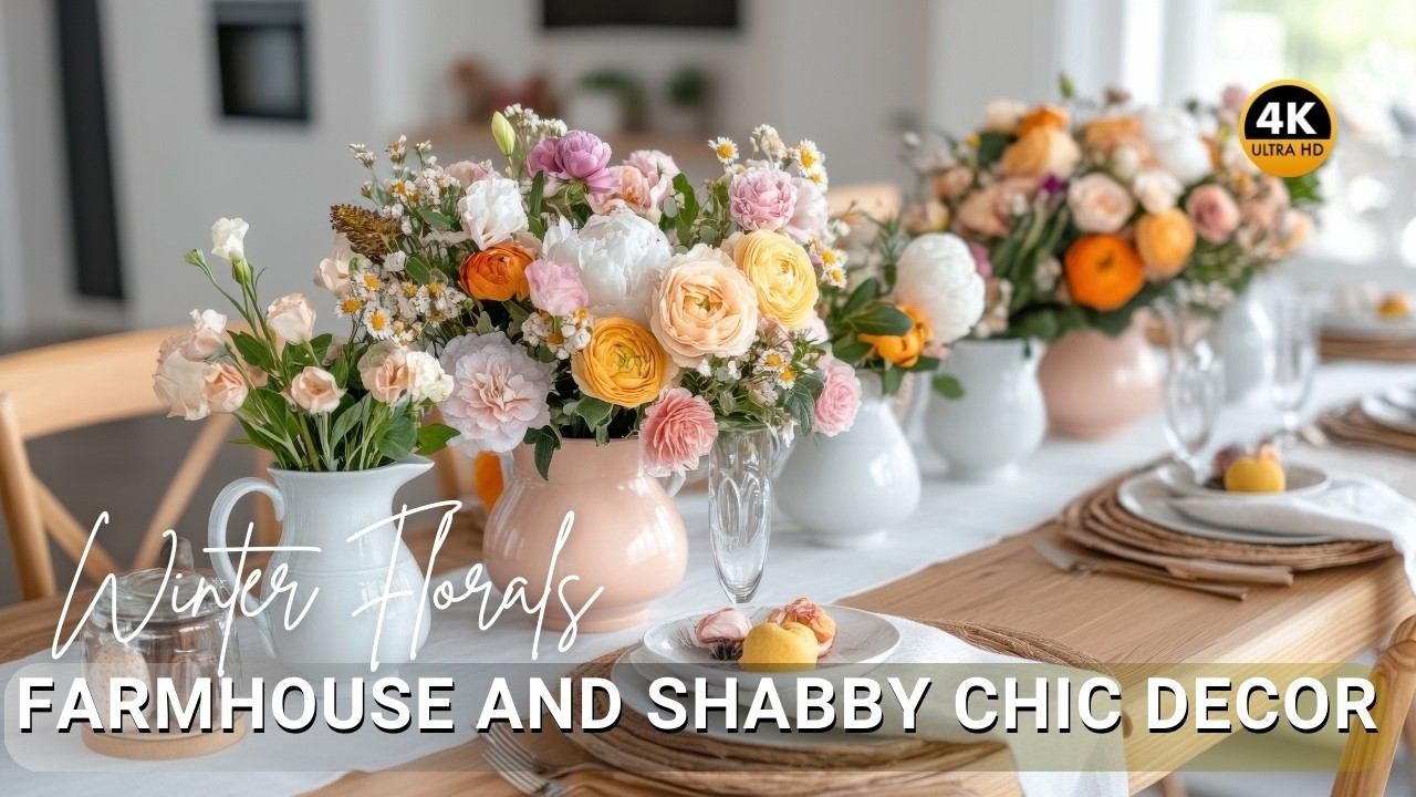 Winter Florals: How to Incorporate Blooms into Farmhouse and Shabby Chic Decor