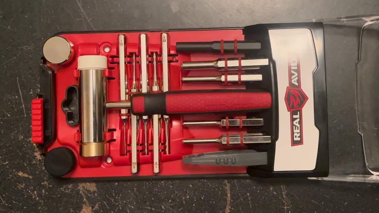 Real Avid Accu-Punch Hammer & Roll Pin Set | Best For Gunsmithing | Pin Alignment & Removable Heads