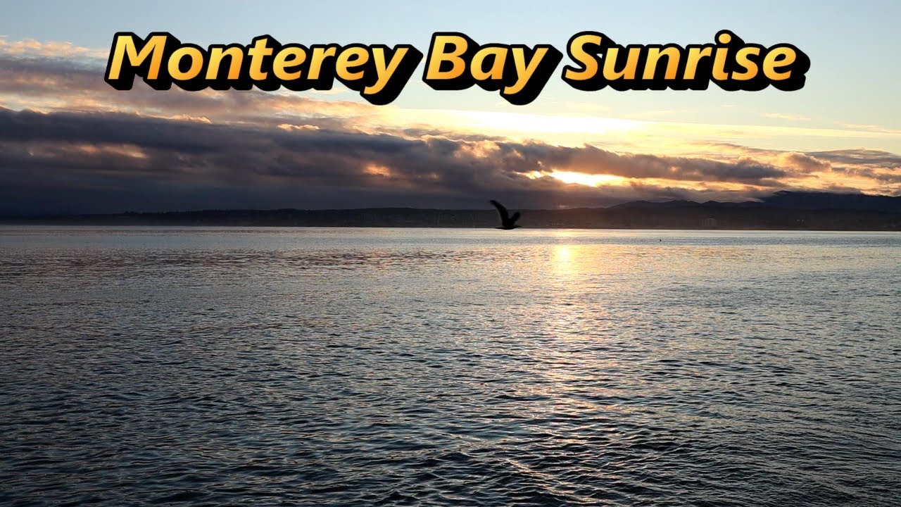 Monterey Bay Sunrise Oceanscape - Gentle  Ambient Waves Natural Sound