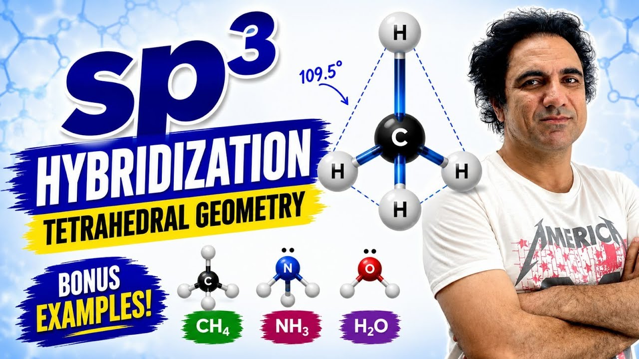 Chemistry 11, Chap 3, Lec 7, Hybridization of atomic orbitals (sp3 hybridization)
