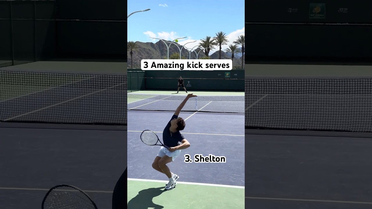 Top 3 amazing kick serves from pro tennis players #alcaraz #tennis