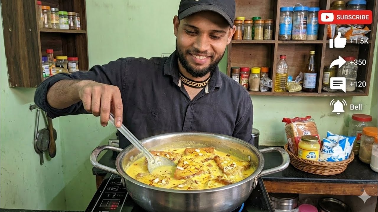 Ammi ki Demand pe Banaya Shahi Tukde | Bread Custard Recipe Super Soft & Tasty! 😋 #ShortsFriendly