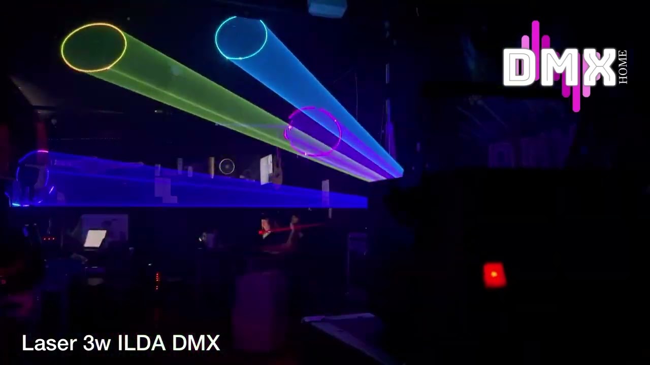 L&aacute;ser 3w RGB DMX/ILDA