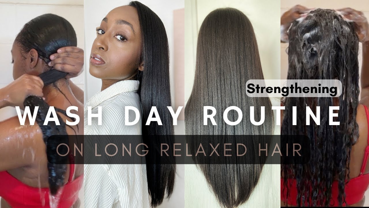 Strengthening Wash Day on LONG Relaxed Hair| BRIOGEO Don't Despair Repair | Review on black hair