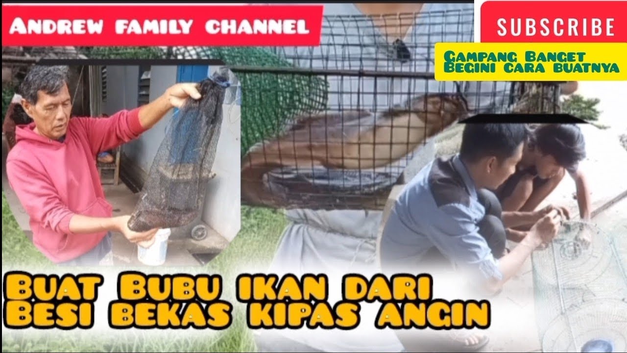 CARA BUAT BUBU IKAN DARI BESI BEKAS KIPAS ANGIN DAN LANGSUNG DI PASANG