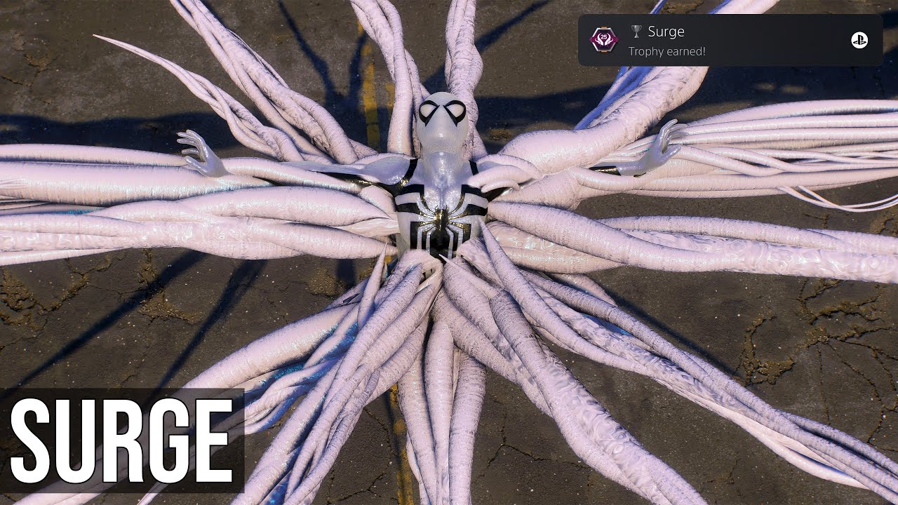 Surge Trophy (Use Symbiote Abilities 25 Times During Symbiote Surge) - Marvel's Spider-Man 2
