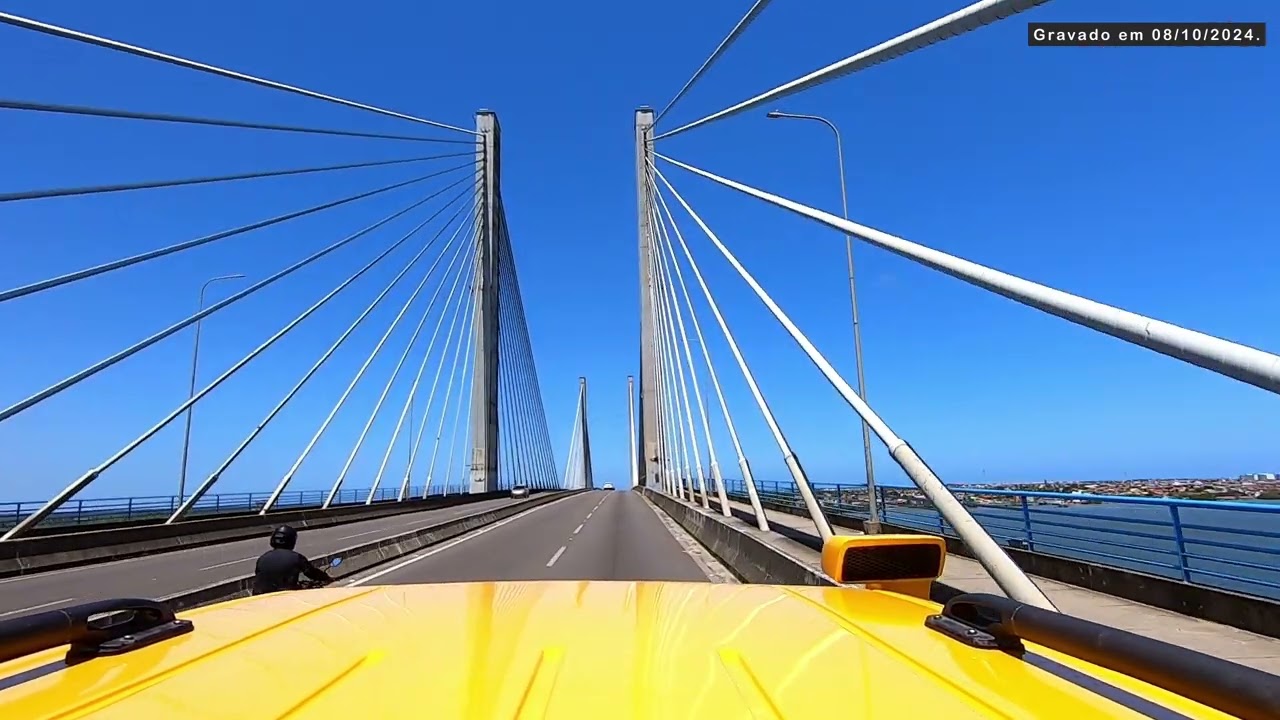 Ponte Construtor João Alves, rumo à Barra dos Coqueiros-SE. Vídeo 01 de 03. Gravado em 08/10/2024.