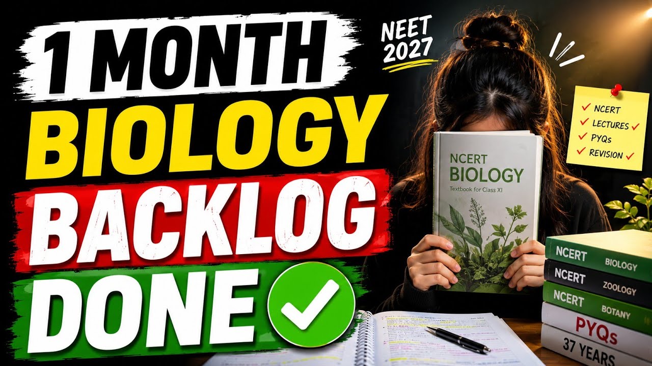 How I Completed 1 Month Biology Backlog 📚 | NEET 2027 🔥
