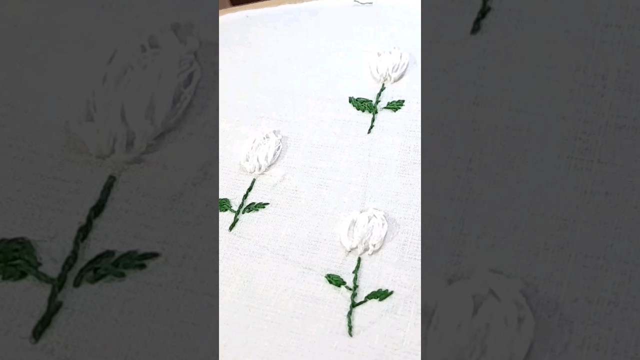 #flower #embroidery #jasmine#viral#gareeya#handembroidery