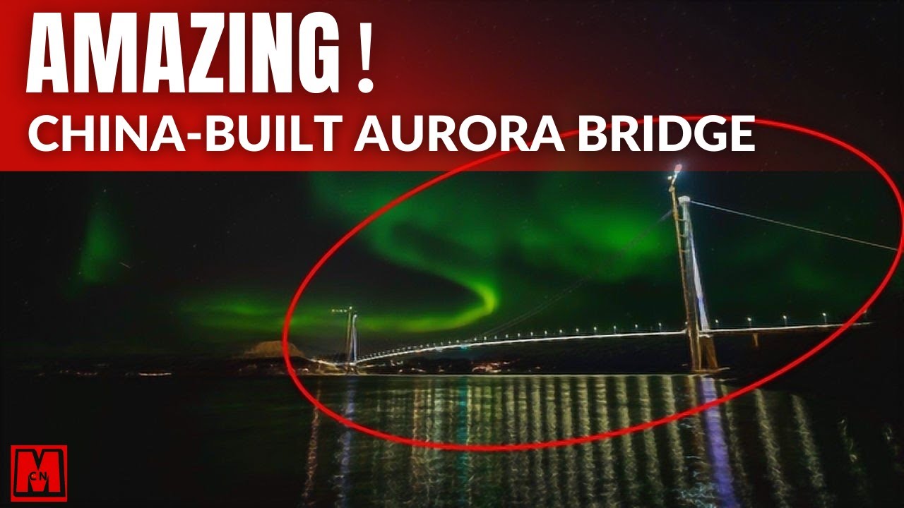 China built a suspension bridge in the Arctic Circle to accompany the aurora