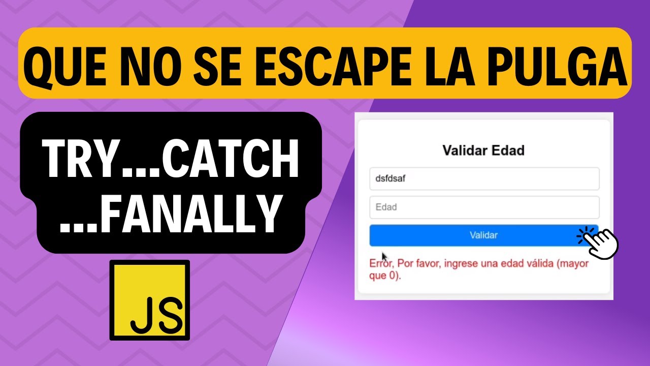 Manejo de errores en JavaScript con try...catch 🤖 &iexcl;Sin m&aacute;s frustraciones!